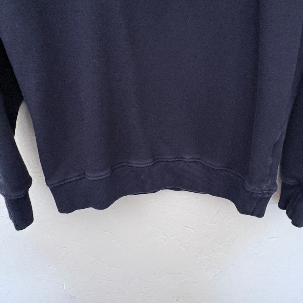 Mother The Champ MX Sweatshirt Women Medium Navy Blue Pullover Long Sleeve Flaw - Picture 6 of 16